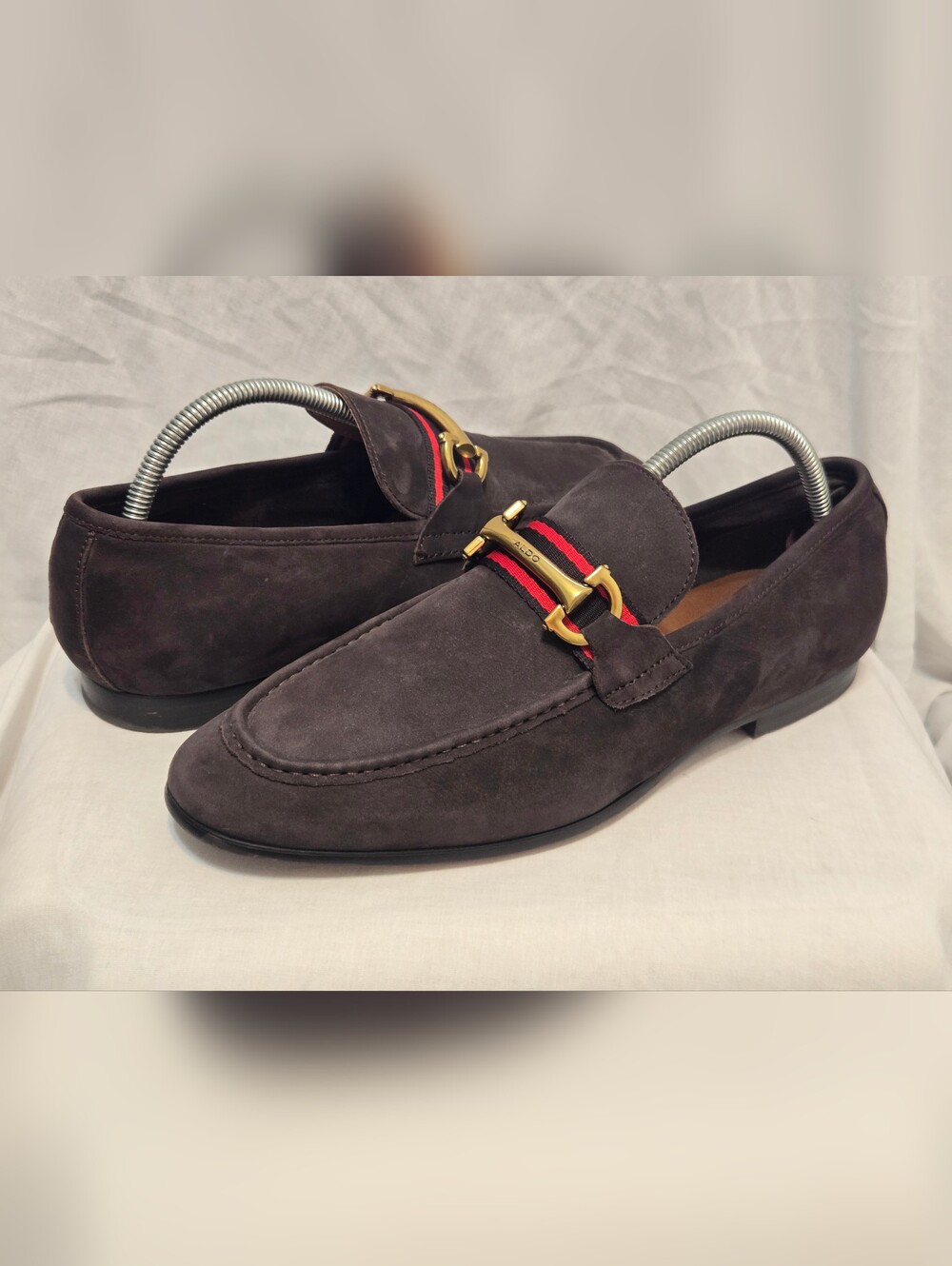 ALDO Daywen Mens Dress Loafers Sz 9.5M Dark Brown Retails For $125